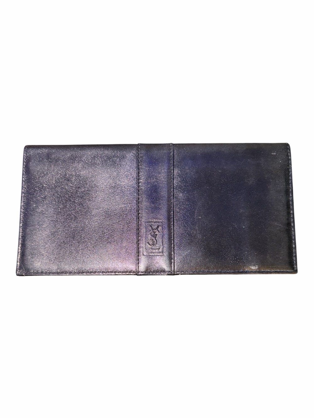 Vintage Yves Saint Laurent YSL Black Leather Long Wallet Billfold